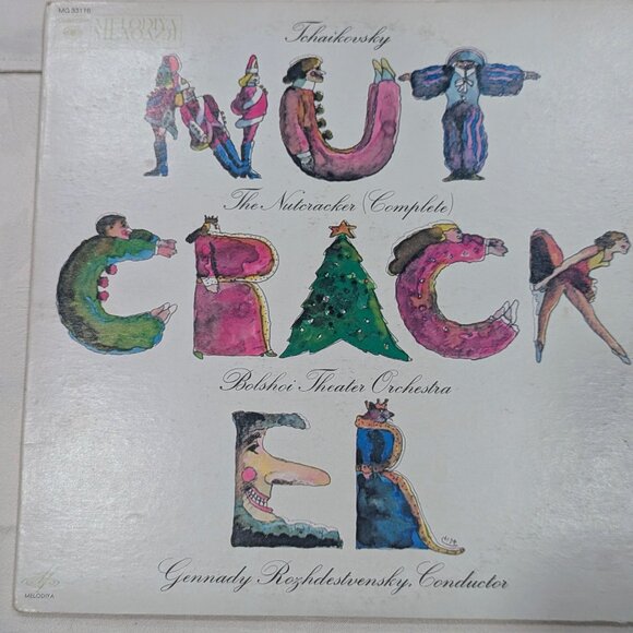 VTG Tchaikovsky The Nutcracker 2xLP Vinyl 1974 Bolshoi Theater Orchestra Record - Picture 1 of 8